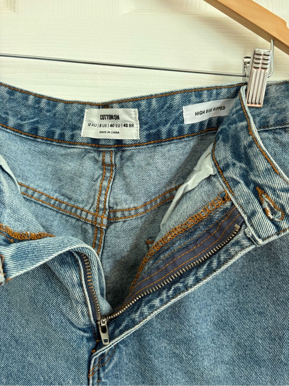 Cotton-On High Rise Ripped Jean Short - Picture 5 of 6